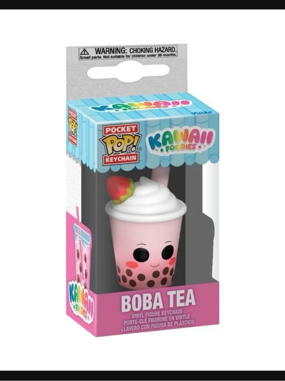 Funko Pocket Pop! Kawaii Foodies Boba Tea Keychain - Pink & White